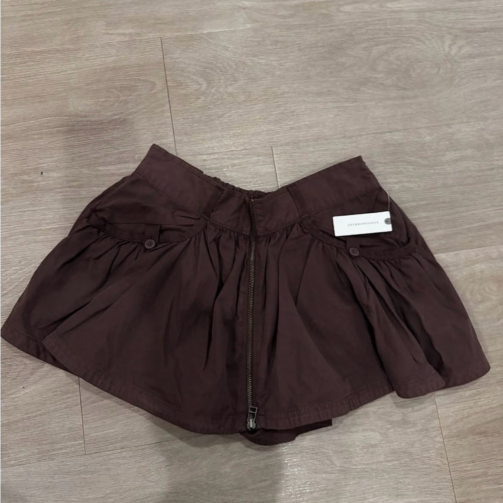 Brown Skort with Zipper